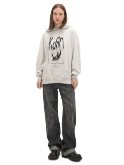 Bluza z kapturem i nadrukiem Korn