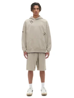 Bluza z kapturem z ozdobnymi wycięciami