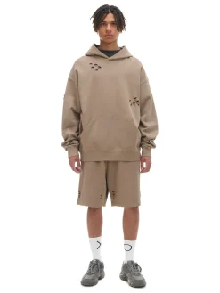 Bluza z kapturem z ozdobnymi wycięciami