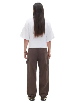 Brązowe spodnie wide leg