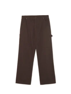 Brązowe spodnie wide leg