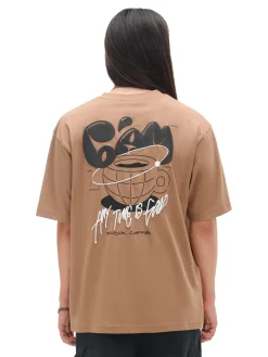 Brązowy T-shirt z kawą