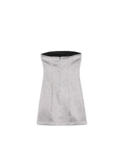 Błyszcząca sukienka mini z wiskozą