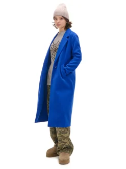 Chabrowy długi płaszcz