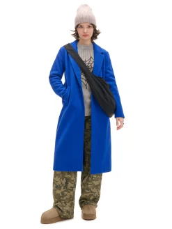 Chabrowy długi płaszcz