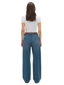 Ciemnoniebieskie jeansy baggy