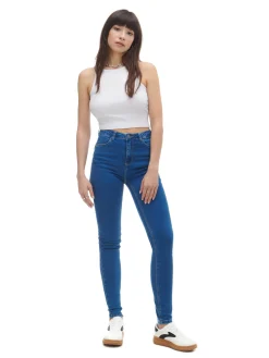 Ciemnoniebieskie jeansy push up TALL