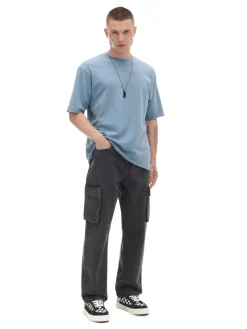 Ciemnoszare jeansy baggy