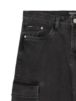 Ciemnoszare jeansy baggy