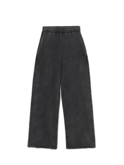 Ciemnoszare spodnie wide leg