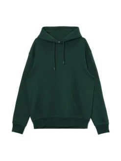 Ciemnozielona bluza regular z kapturem