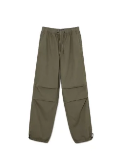 Ciemnozielone jeansy parachute