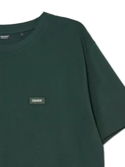 Ciemnozielony t-shirt z aplikacją Cropp