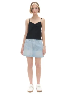 Cieniowana jasna jeansowa spódnica