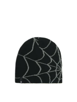 Czapka beanie z nadrukiem pajęczyny