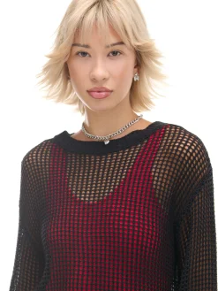 Czarna ażurowa sukienka