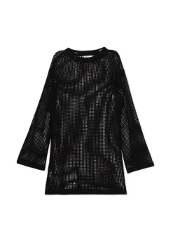 Czarna ażurowa sukienka