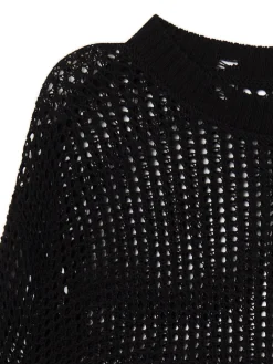 Czarna ażurowa sukienka