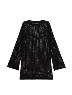 Czarna ażurowa sukienka