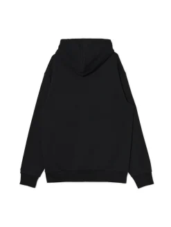 Czarna bluza regular z kapturem