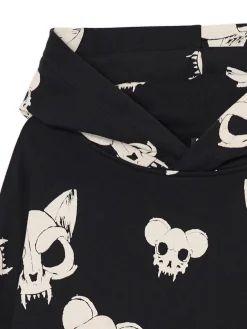 Czarna bluza z czaszkami kotów