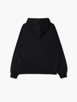 Czarna bluza z kapturem i aplikacją