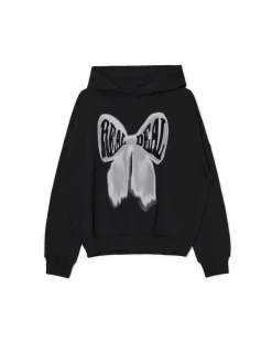 Czarna bluza z kapturem i nadrukiem