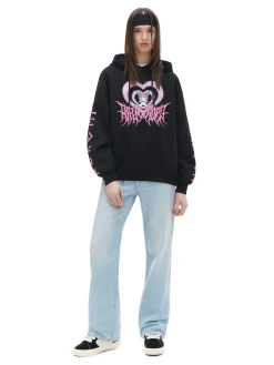 Czarna bluza z kapturem Kuromi