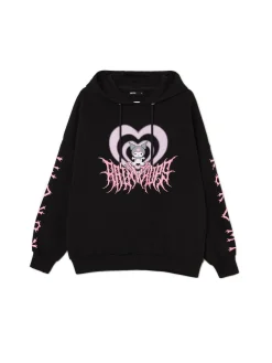 Czarna bluza z kapturem Kuromi