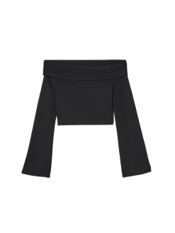 Czarna bluzka hiszpanka