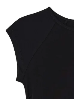 Czarna bluzka z marszczeniem