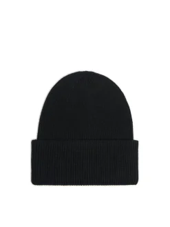 Czarna czapka beanie z dodatkiem wiskozy