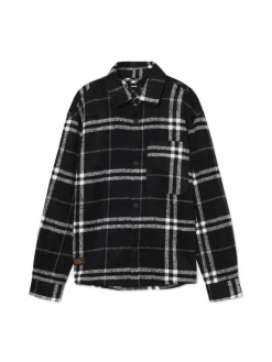 Czarna flanelowa koszula z domieszką wełny