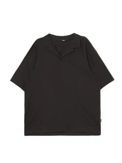 Czarna gładka koszulka polo