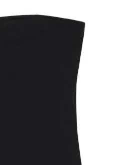 Czarna gładka sukienka midi