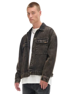 Czarna jeansowa kurtka