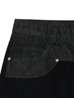 Czarna jeansowa spódnica mini