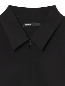 Czarna koszula z podwójnym suwakiem