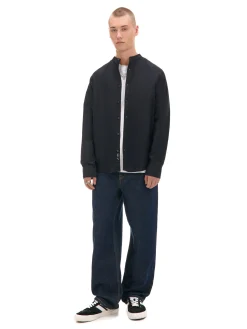 Czarna koszula ze stójką