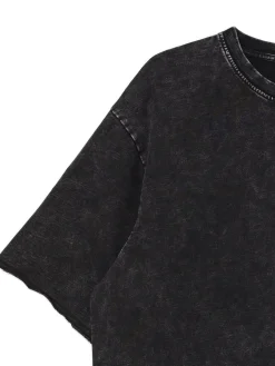 Czarna koszulka acid wash