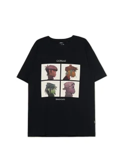 Czarna koszulka Gorillaz