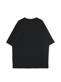 Czarna koszulka z haftem i sloganem