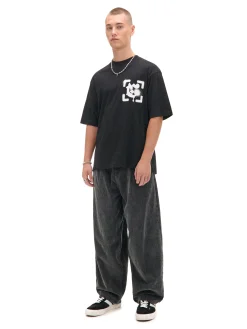 Czarna koszulka z nadrukiem po obu stronach