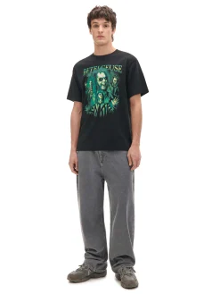 Czarna koszulka z nadrukiem Beetlejuice UNISEX