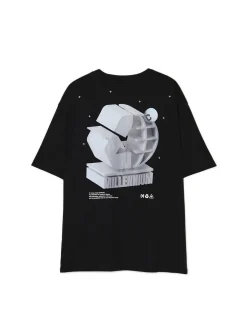 Czarna koszulka z nadrukiem