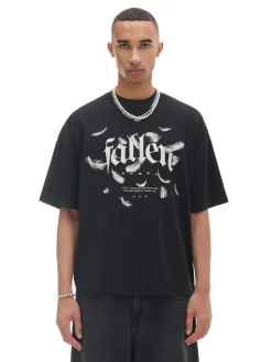 Czarna koszulka ze sloganem