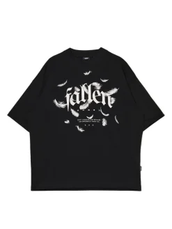 Czarna koszulka ze sloganem