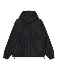 Czarna kurtka anorak z kapturem