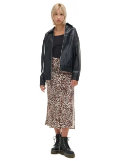 Czarna kurtka bomber ze sztucznej skóry