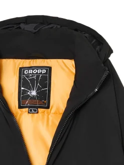 Czarna kurtka puffer z kapturem